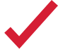 Red checkmark icon indicating a confirmed point