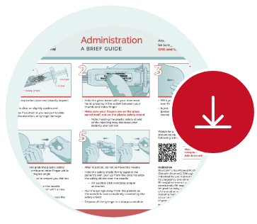 Download icon over RhoGAM administration brief guide