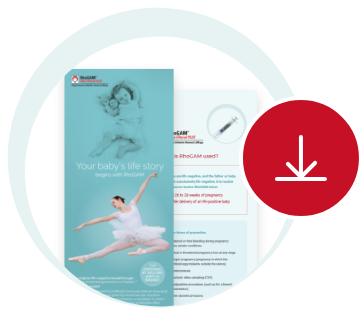 Download icon over RhoGAM patient education brochure