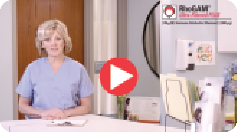 Video thumbnail of nurse presenting RhoGAM administration training